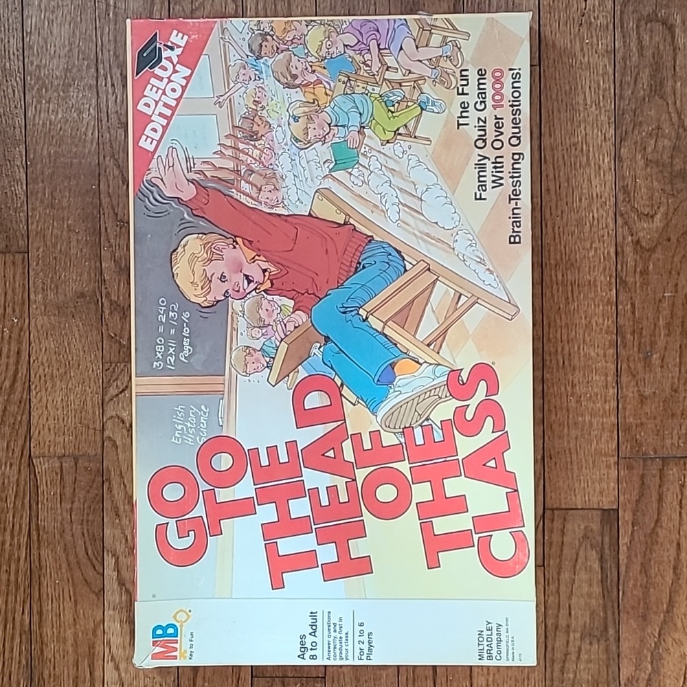 GO‎ TO THE HEAD OF THE CLASS FAMILY BOARD GAME 1986 MILTON BRADLEY CO